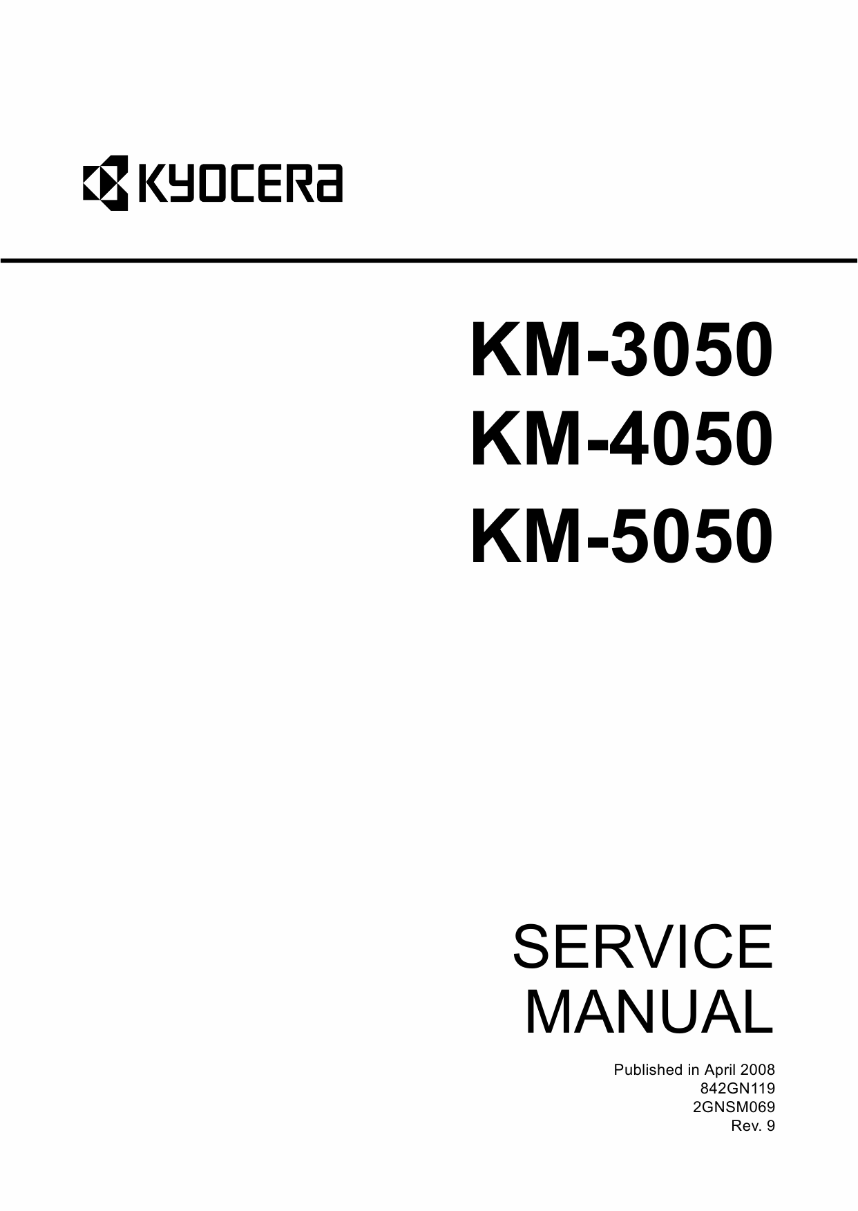 KYOCERA Copier KM-3050 4050 5050 Service Manual-1